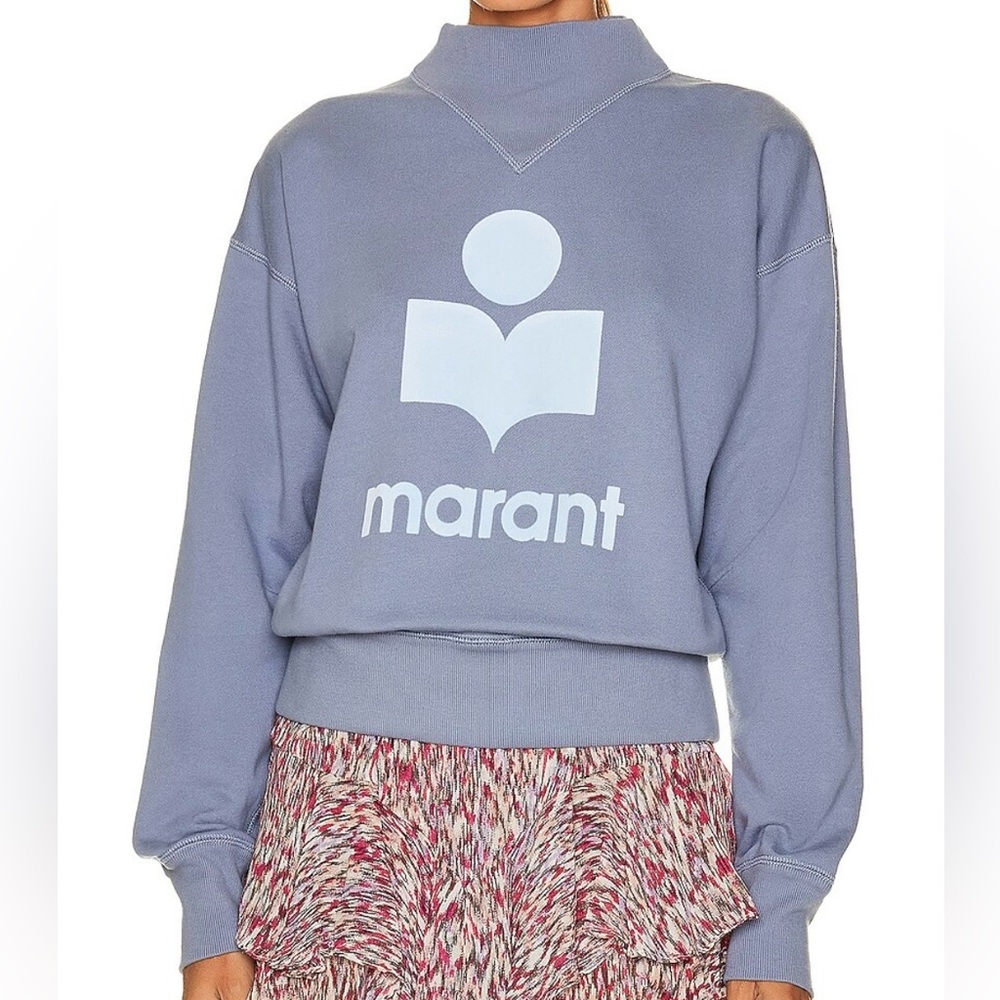 ISABEL MARANT ETOILE Moby Sweatshirt Sweater Grey Blue
